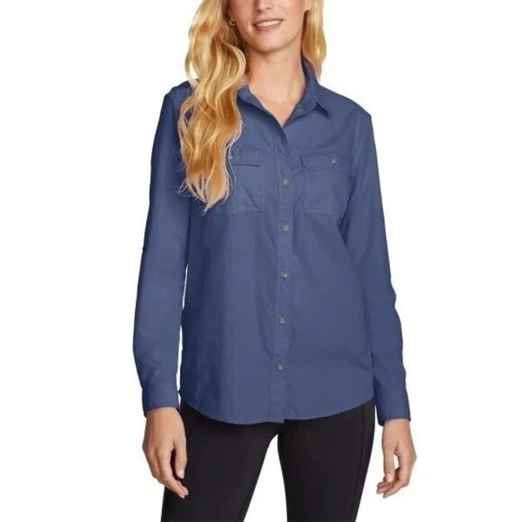 NWOT Eddie Bauer Women's XL Classic Fit Button Up Shirt Outdoor - Picture 1 of 9